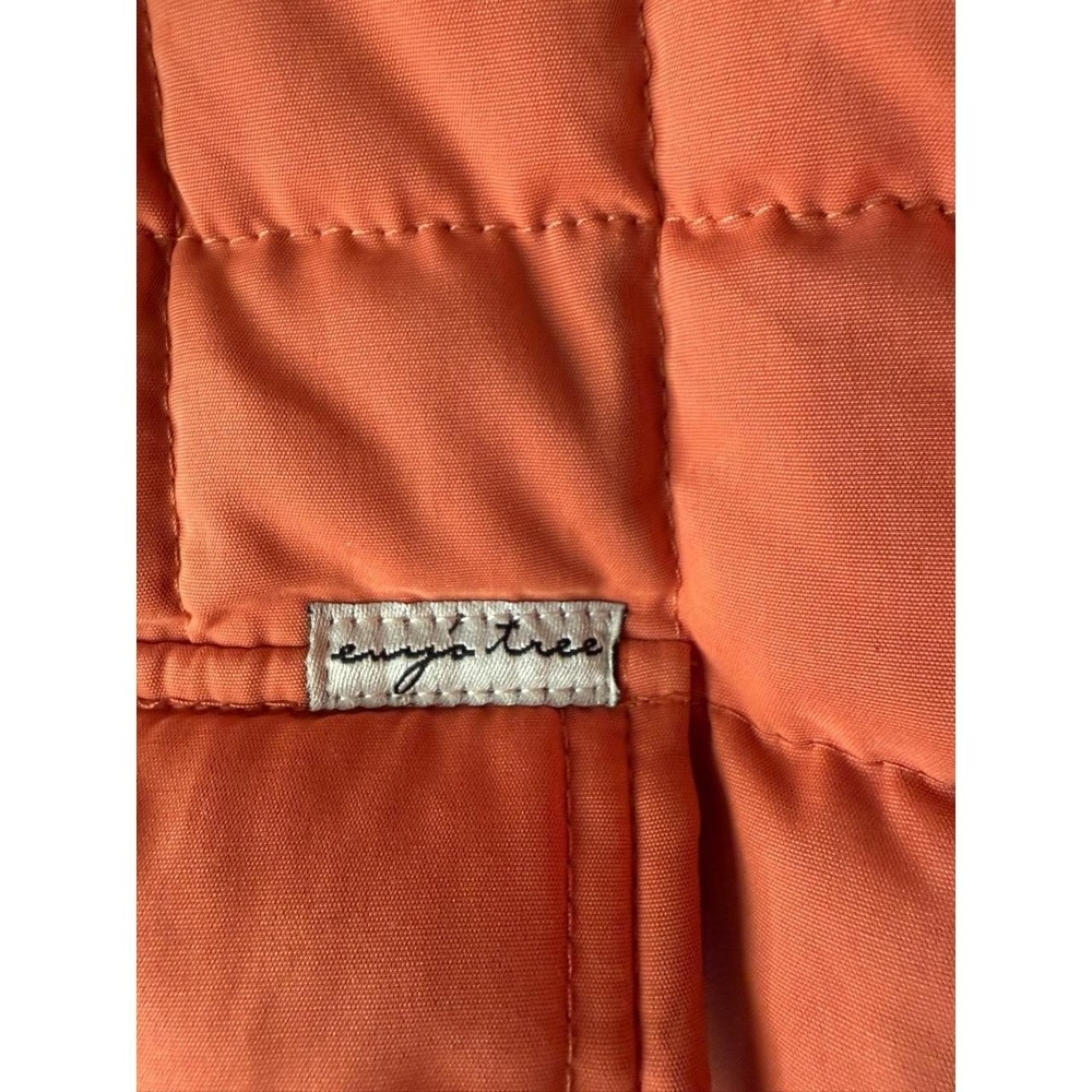 Evy's Tree Quilted Jacket Womens Size L Light Orange‎ Terra Cotta Button Front - Picture 5 of 9